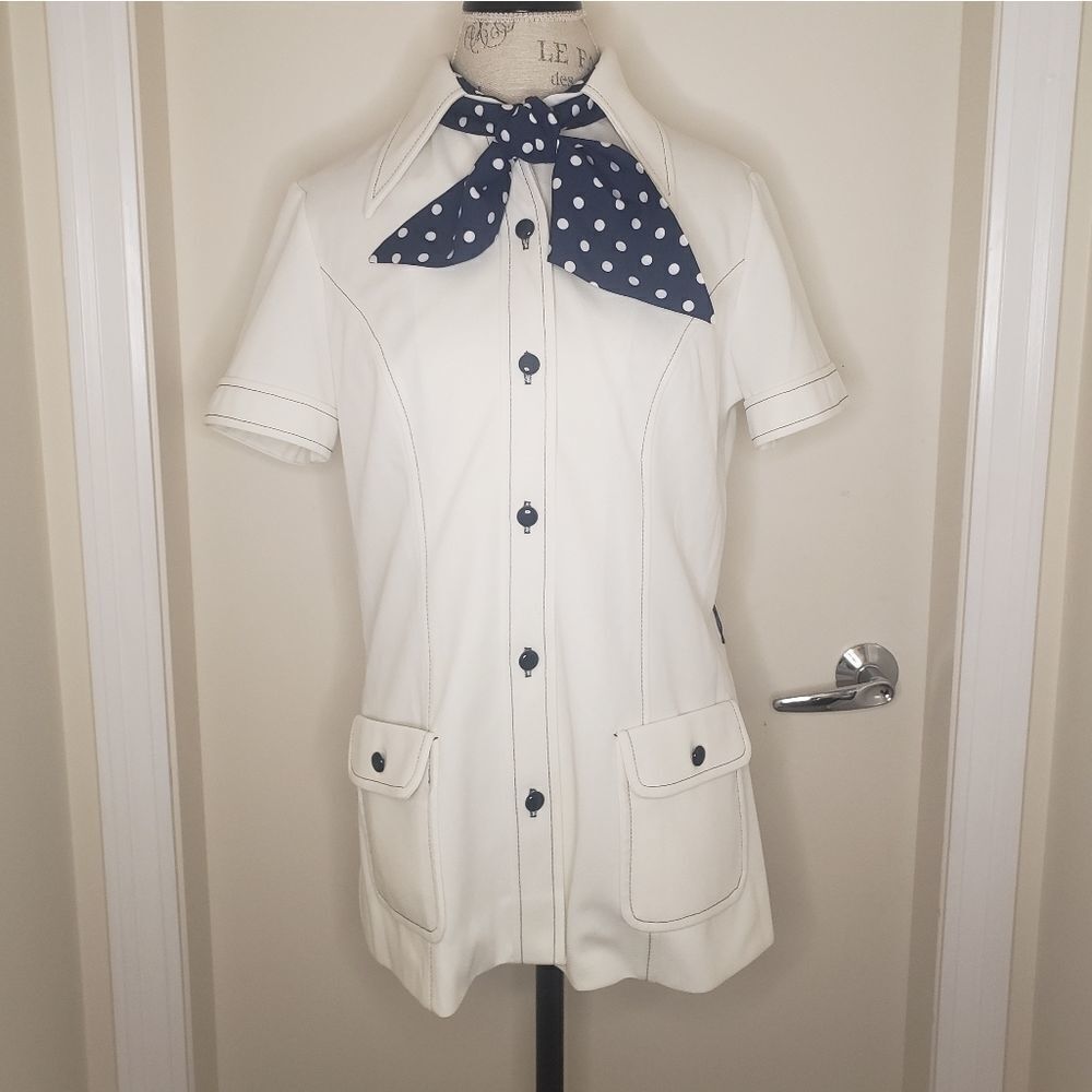 70s Country Miss Buttonup Top Kerchief Set